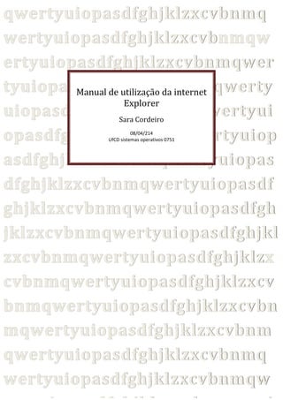 Manual de utilização internet explorer saracordeiro